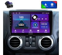 for Jeep Wrangler JK Compass Grand Cherokee Dodge Ram Car Radio Stereo GPS Navigation Built-in Carplay Android Auto 10.2 Inch 1080P Touchscreen Upgrade Mirroring Airplay SWC Split Screen 5G WiFi 2+32G