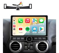 for Jeep Wrangler JK Compass Grand Cherokee Dodge Ram Car Radio Stereo GPS Navigation Built-in Carplay Android Auto 10.2" 1080P Touchscreen Upgrade Mirroring Airplay SWC Split Screen 5GWiFi 2+64G Knob
