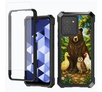 for Jitterbug Smart 5/TCL K33 5G Case w/ Screen Protector, Village Bear