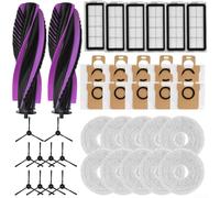For JONR For P20 PRO For T5 PRO Robot Vacuum Parts Kit Includes Filter Mop Cloths Collection Bags Side Brushes for Routine Care (B)