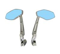 For K&awasaki 250 500 ZX6 ZX7 ZX9 ZX10 ZX12 ZZR1200 ZX14 2 Pieces Motorcycle Rearview Mirror Adjustable Motorcycle Side Mirror 6mm Threaded(Chrome)