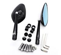 For K&awasaki ER 6N 6F ER-5 Z800 Z900 Z1000 Z750 W800 ZRX400 ZRX1100 8mm 10mm Motorcycle Rear View Mirror(Black)