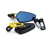 For K&awasaki ER-6N ZX-6R ZX-10R ZX-14/R Z300 Z800 Z900 Z1000 Universal 7/8" 22mm Motorcycle Handlebar Aluminum Rear View Mirrors Compatible Parts(Gold)