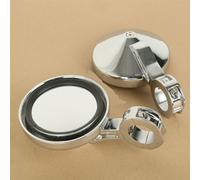 For K&awasaki Mule 600 3000 600 Series Mule Rangers Mule 600 3000 Motorcycle 1.75" Aluminum Side Mirrors Round 5"(Chrome)