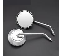 For K&awasaki W800 Cafe KX 65 85 Motorcycle Back View Mirror Electric Bicycle Rearview Mirrors Moped Side Mirror 8mm Round(Silver)