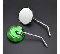 For K&awasaki W800 Cafe KX 65 85 Motorcycle Back View Mirror Electric Bicycle Rearview Mirrors Moped Side Mirror 8mm Round(Green)