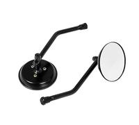 For K&awasaki Z1000 Z750 ER-6F ER-6N Universal Motorcycle Rounded Aluminium Side Back View Mirror 10mm 8mm Rearview Chrome Mirrors Compatible Parts(Black 10mm)