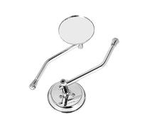 For K&awasaki Z1000 Z750 ER-6F ER-6N Universal Motorcycle Rounded Aluminium Side Back View Mirror 10mm 8mm Rearview Chrome Mirrors Compatible Parts(Chrome 10mm)