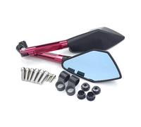 For K&awasaki Z125 Z250 Z300 Z750 Z800 Z900 Z1000 ER-6N ER-6F Universal 8mm 10mm Motorcycle CNC Aluminum Alloy Rear View Mirror Compatible Parts(Red)