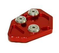 For K1300R 2009 2010 2011 2012 2013 2014 Motorcycle Kickstand Foot Side Stand Extension Pad Support Plate Reduces the risk of tilting(Rosso)