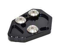 For K1300R 2009 2010 2011 2012 2013 2014 Motorcycle Kickstand Foot Side Stand Extension Pad Support Plate Reduces the risk of tilting(Black)
