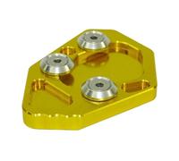 For K1300R 2009 2010 2011 2012 2013 2014 Motorcycle Kickstand Foot Side Stand Extension Pad Support Plate Reduces the risk of tilting(Gold)