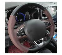 For Kadjar For Koleos For Megane For Talisman For Scenic For Espace 2015-2018 Hand Sewing Leather Car Steering Wheel Cover Steering Wheel Protective Cover(White Thread)