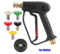 (For Karcher) 4000PSI For Karcher/Nilfisk Cleaning Water Gun with 5 Quick Connect High Pressure Color Nozzle Kit for Car Cleaning