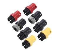 For Karcher SC1 SC2 CTK10 SC3 SC4 SC5 SC7 Steam Cleaners, 8 Piece Round Brush Kit For Joints, Corners, Gaps, Drains Premium Nylon & Stainless Steel Wire Brush Nozzles Set