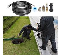 For KARCHER-Specific Drain Cleaning Hose for K1 K2 K3 K4 K5 Pressure Washers with Metal Reinforcement and Rubber Flexibility (20m)