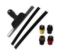 For Karcher Steam Cleaner Accessories, Kit Window Cleaning Attachments Glass Scraper Strips Round Brushes, Compatible with for SC1 SC2 SC3 SC4 SC5 Easy-Fix Series