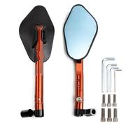 For Kawasaki For Z1000 For Z750 For ER-6F For ER-6N Motorcycle CNC Rearview Mirrors With 8MM Or 10mm Screws Side Wing Mirror motorcycle bar end mirrors(Orange)