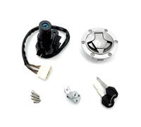 For Kawasaki Motorcycle Ignition Switch Lock Ignition Key Switch | Material Metal Plastic Motorcycle Ignition Switch Fuel Gas Cap Cover Lock Keys(Full Set Lock)