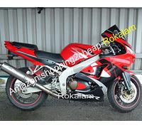 For Kawasaki NINJA ZX6R 98 99 ZX 6R 636 ZX-6R ZX636 ZX-636 1998 1999 Red Black Free Customized Fairing Kit