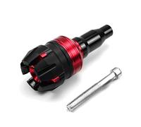 For Kawasaki Universal 10mm CNC Aluminum Motorcycle Crash Protector Pad Engine Cover Frame Sliders(Rosso)