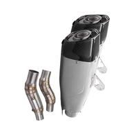 For Kawasaki Z1000 For Ninja1000 Motorcycle Full Exhaust System Middle Link Pipe Escape Moto With Two Carbon Tip Muffler