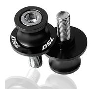 For KAWASAKI Z750 Z 750 2007 2008 2009 2010 2011 Motorcycle With Logo Swingarm Slider Spools 10MM Stand Screws Cover(Black 10mm)