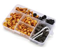For Kawasaki Z750 Z800 For YAMAHA MT09 MT10 R1 Motorcycle Fairing Screws Windscreen Body Spring Bolts Kit Bodywork Fairing Bolt Kit(Gold)