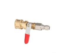For KHIronHive 1/4 Quick-Connect Ball Valve Switch High Pressure Washer Extension Rod Stainless Steel Copper Flow Control Adjustable Water Pressure Cleaning Tool Compact Lightweight 11.8mm
