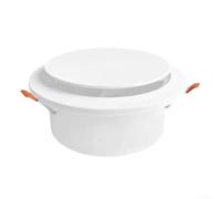 For KHIronHive Adjustable Circular Air Vent ABS Spring Clip Grille With Mesh Flange No Screw Rotatable Control White Multiple Sizes For Kitchen Bathroom Small Area DIY Install(150MM)
