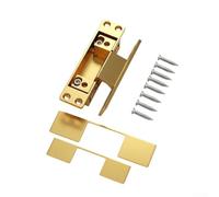 For KHIronHive Zinc Alloy Concealed Cabinet Hinges Adjustable Full Overlay Self-Closing Heavy Duty Rust Resistant Space Saving Precise Alignment Quiet Gold 12X3x4cm