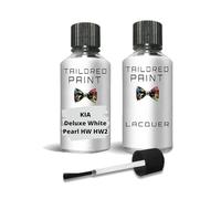 For KIA 2000-Present Deluxe White Pearl HW HW2 Touch Up Paint Pen Scratch Chip Repair(Touch Up Paint + Lacquer)