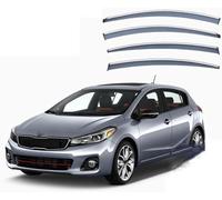 For KIA Cerato Hatchback MK3-YD 2012-2016 2017 2018 4-Piece Wind Deflectors - Rain Guards & Weather Shields for Ventilation, Reduce Noise, Easy Fit