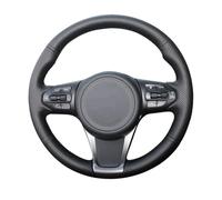 For KIA For Carnival III 2014-2020 2021 Top Layer Leather Hand Sewing Car Steering Wheel Cover Steering Wheel Protector Auto Accessories Styling(Yellow Thread)