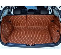 For Kia For Niro 2016 2017 2018 2019 2020 Car Trunk Mat Luxury Fiber Leather Cargo Liner Wearable Luggage Boot Rug Carpet Boot Liner Protector(Brown)