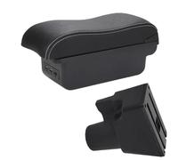 For Kia For Picanto For 3X-Line Armrest Box Car Curved Surface Leather Simple Installation Storage Box Interior MNGNCBXWK(B3 Black white 3USB)