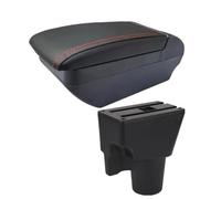 For Kia For Picanto For 3X-Line Car Armrest Storage Box Interior Dedicated Retrofit Parts Car Accessories Armrest Box(F Black Red No USB)