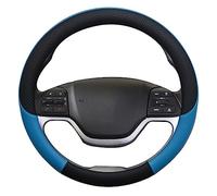 For Kia For Picanto For Morning Micro Fiber Leather And White Inner Ring Car Steering Wheel Cover Auto Parts Automotive Wheel Cover(Blue)