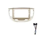 For Kia For Rio 2 2005-2011 9 Inch Car Radio Fascias Stereo Installation 2 Din Head Unit Frame Dash Cover Mp5 Panel Trim QAQMHVCVB(Beige an Cable)