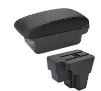 For KIA For RIO Armrest For KIA For STONIC For KIA For Cerato Armrest Box Europe South Retrofit Parts Car Storage Car Accessories 2015-2021 Center Console Organizer Tray(B Black line 3USB)