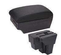 For KIA For RIO Armrest For KIA For STONIC For KIA For Cerato Armrest Box Europe South Retrofit Parts Car Storage Car Accessories 2015-2021 Center Console Organizer Tray(A Black line 7USB)