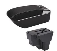 For KIA For RIO Armrest For KIA For STONIC For KIA For Cerato Armrest Box Europe South Retrofit Parts Car Storage Car Accessories 2015-2021 Center Console Organizer Tray(D Black white NoUSB)