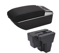 For KIA For RIO Armrest For KIA For STONIC For KIA For Cerato Armrest Box Europe South Retrofit Parts Car Storage Car Accessories 2015-2021 Center Console Organizer Tray(B Black black 7USB)