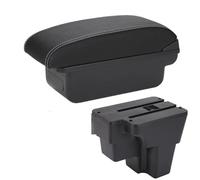 For KIA For RIO For STONIC For Cerato 2015-2022 Car Armrest Europe South Retrofit Parts Storage Box Car Accessories Armrest Box Car Armrest Storage Box(C3 Black white NOUSB)