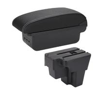 For KIA For RIO For STONIC For Cerato 2015-2022 Car Armrest Europe South Retrofit Parts Storage Box Car Accessories Armrest Box Car Armrest Storage Box(B3 Black white 3USB)