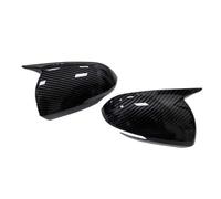 For Kia For Seltos KX3 2019 2020 2021 2022 2023 2024 Car Rearview OX Horn Side Mirror Cover Wing Cap Exterior Door Shell Trim(With Horn Carbon)