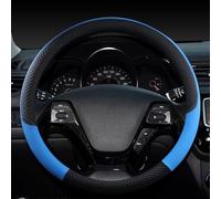 For Kia For SELTOS SUV 2015-2021 KX3 Leather Car Accessories Steering Wheel Cover Braid On The(Blu)