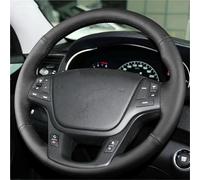 For Kia For Sorento 2009-2014 For K7 For Cadenza 2011-2015 Customized Hand Sewn Leather Car Steering Wheel Cover Car Steering Wheel Cover(Black Line)