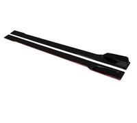 For Kia For Soul Hatchback 78.7" Car Bumpers Side Skirt Splitter Spoiler Lip Rocker Panel Extensions Body Kit Car Side Skirts(Black Red side)