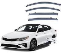 For KIA Optima MK4-JF 2016 2017 2018 2019 4-Piece Wind Deflectors - Rain Guards & Weather Shields for Ventilation, Reduce Noise, Easy Fit